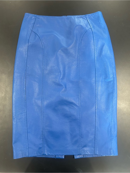 Danier Dresses & Skirts - Danier Electric Blue Leather Pencil Skirt